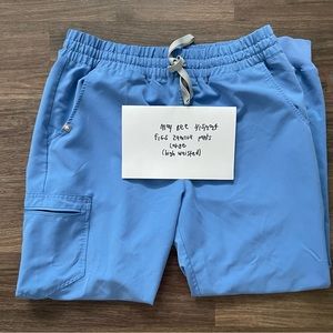 FIGS Zamora™ - Jogger Scrub Pants, High waisted, Large, Ceil Blue